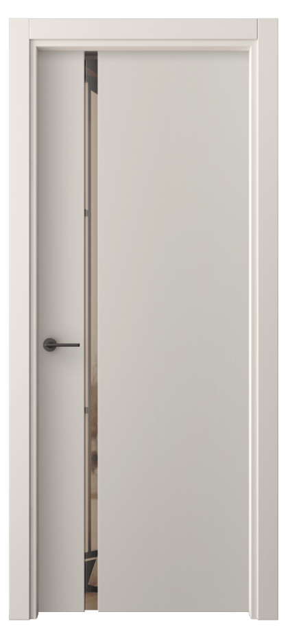 Межкомнатная дверь Фридом 4222 ПЭТ светло-серый Двустороннее бронзовое зеркало, триплекс Цена 34699 ₽ | Volhovec