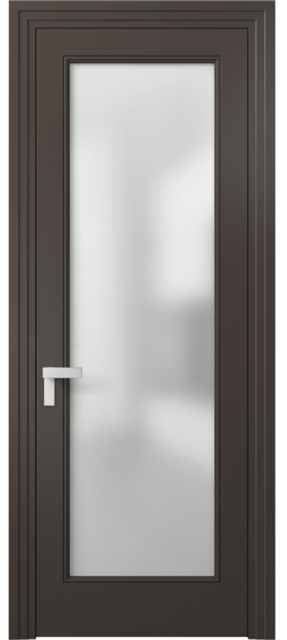 Межкомнатная дверь Рокка 8300 Матовый антрацит Сатинированное стекло Цена 82899 ₽ | Volhovec