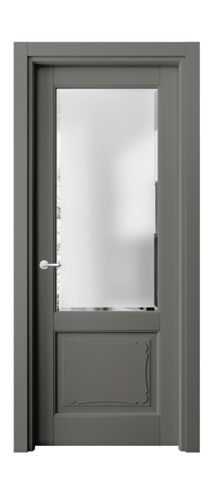 Дверь межкомнатная Toscana Elegante 6322 Бук классический серый Сатинированное стекло с фацетом Гладкий наличник БКЛС Цена 99399 ₽ Наличники уже входят в базовый комплект. Фабрика дверей Волховец 8 (800) 551 43 19 Межкомнатная дверь Toscana Elegante 6322 Бук классический серый Сатинированное стекло с фацетом Цена 99399 ₽ | Volhovec