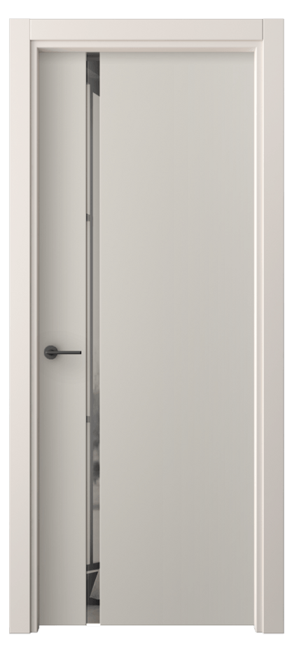 Межкомнатная дверь Фридом 4222 ПЭТ светло-серый Двустороннее серое зеркало, триплекс Цена 34699 ₽ | Volhovec