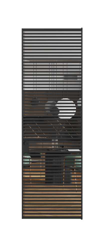 Алюминиевая дверь АЛПЛ040.07 Алюминий Черный Прозрачное стекло "Кристал Вижн", калёное Цена 192770  | Volhovec