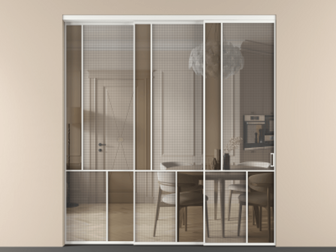 Перегородка Mosaic внутри проема телескопик синхро-3 #VENDORCODE# #FURNISH# #GLASS# Цена #PRICE# #CURRENCY# | Volhovec