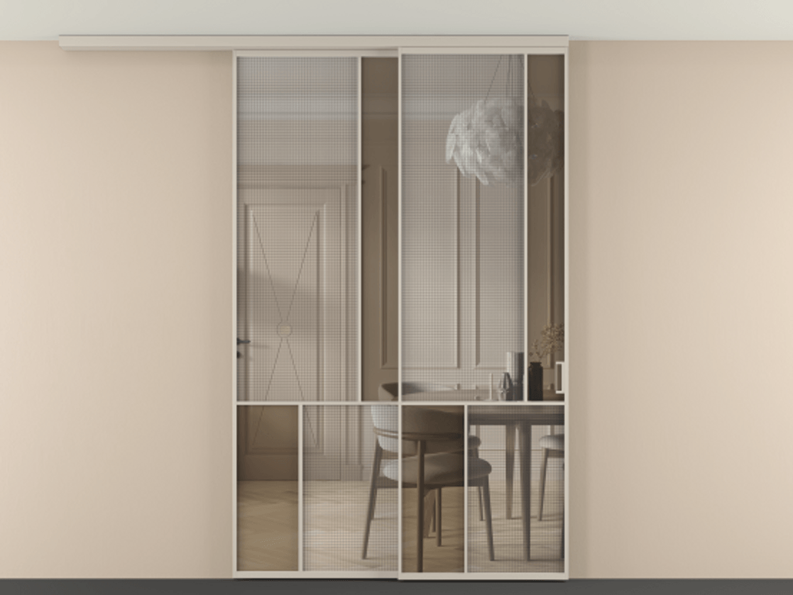 Перегородка Mosaic вдоль стены телескопик синхро-2 #VENDORCODE# #FURNISH# #GLASS# Цена #PRICE# #CURRENCY# | Volhovec