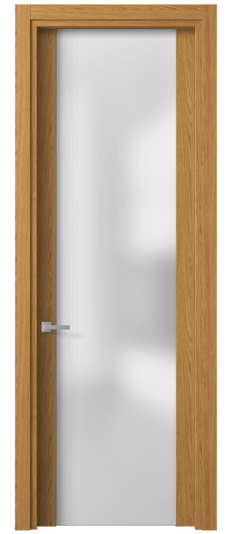 Дверь межкомнатная 4114 ВНД САТ. Цвет Ванильный дуб. Материал Ламинатин. Коллекция Планум. Картинка.