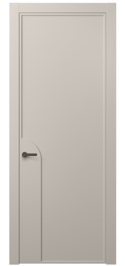 Дверь межкомнатная АКП 8605 МСБЖ. Цвет Матовый светло-бежевый. Материал Гладкая эмаль. Коллекция Фрэйм. Картинка.
