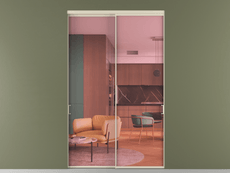 Перегородка Формато внутри проёма 2 створки