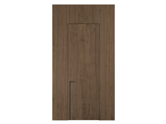 Панели для отделки стен Стеновая панель Фрезерованные Орех умбра матовый. Цвет Орех умбра матовый. Материал Шпон НатурВуд. Коллекция Фрезерованные. Картинка.