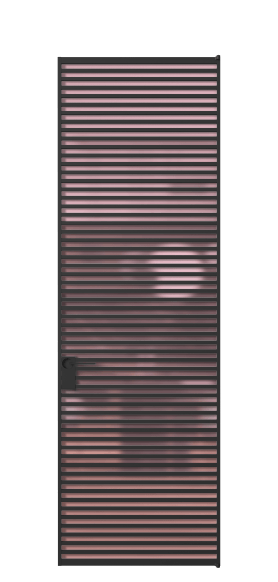 Дверь межкомнатная АЛПЛ040.06 САТ РОЗ ЧЕР. Цвет Алюминий Черный. Материал Алюминий. Коллекция Формато. Картинка.